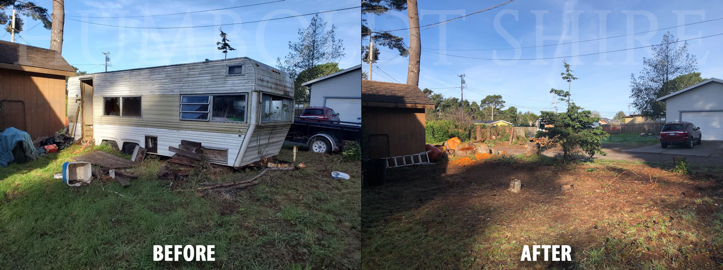 humboldt eureka property cleanup demolition trailer Before-After image 0986 1440x539