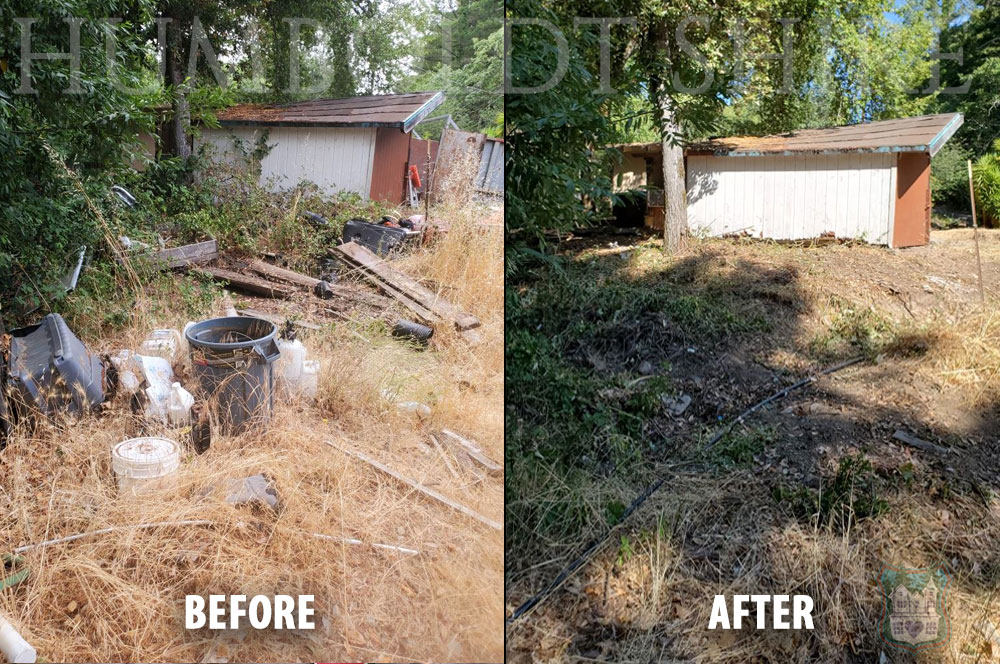 humboldt eureka property cleanup junk shed yard Before-After Pic 0731 1000x664